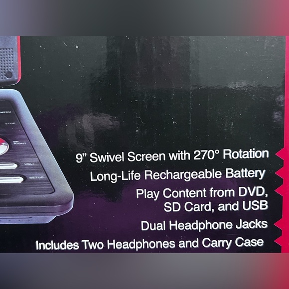 CINEMATIX 🆕9” Widescreen Portable DVD Player factory sealed - Picture 2 of 5